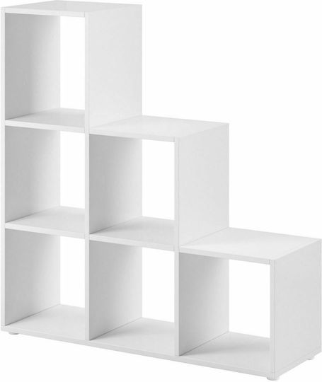 Βιβλιοθήκη Trio Λευκό 105x33x108εκ.