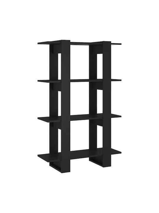 Bibliotecă Negru 80x30x123.5cm