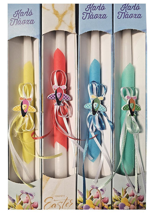 Easter Candle Round with Box 38pcs (Random Selection of Color/Design)
