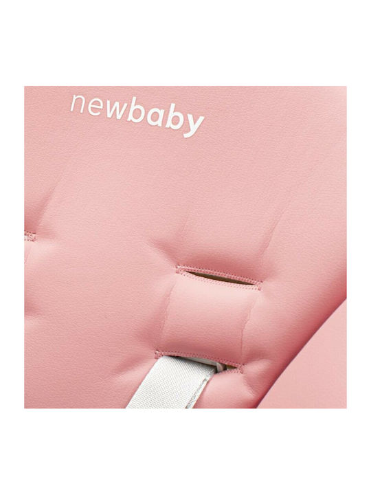 New Baby Muka Foldable Baby Highchair with Adjustable Height Pink