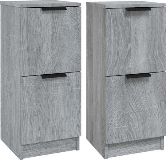 Cabinets Floor 2pcs 30x30x70cm Grey Cabinets Floor 2pcs 30x30x70cm Grey