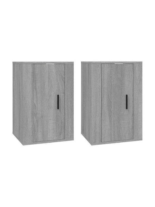 Wall Cabinets Gray 2 Pieces 40x34.5x60cm