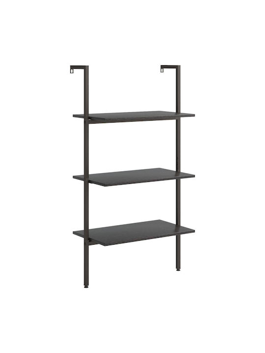Βιβλιοθήκη Μαύρη 64x35x120.5εκ.