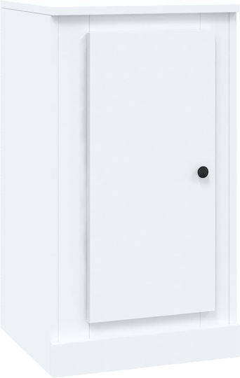 Living Room Display Cabinet Made of Particle Board White 37.5x35.5x67.5cm