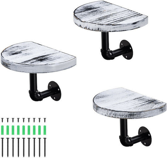 Wall Shelves (3 Pieces) 20x15x17cm Grey Wall Shelves (3 Pieces) 20x15x17cm Grey