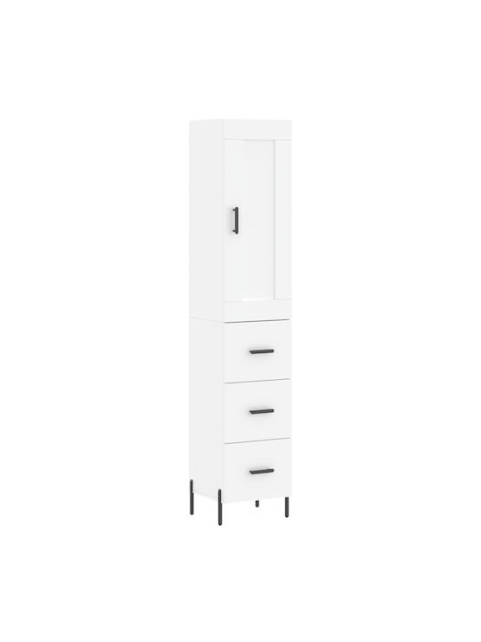 Schrank Boden Weiß 34.5x34x180cm