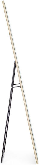 Bizzotto Thalen Asymmetrischer Boden- oder Standspiegel mit Beige Metallischem Rahmen 160x60cm
