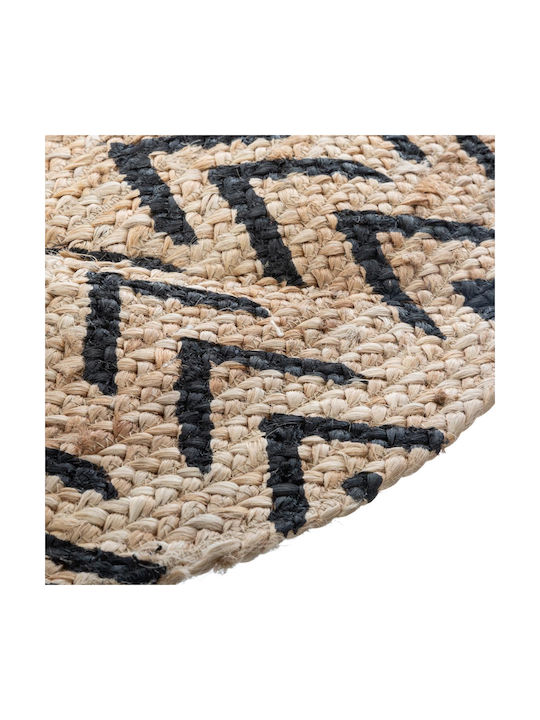 A-s Living Round Summer Wicker Living Room Rug Boho Φ120cm