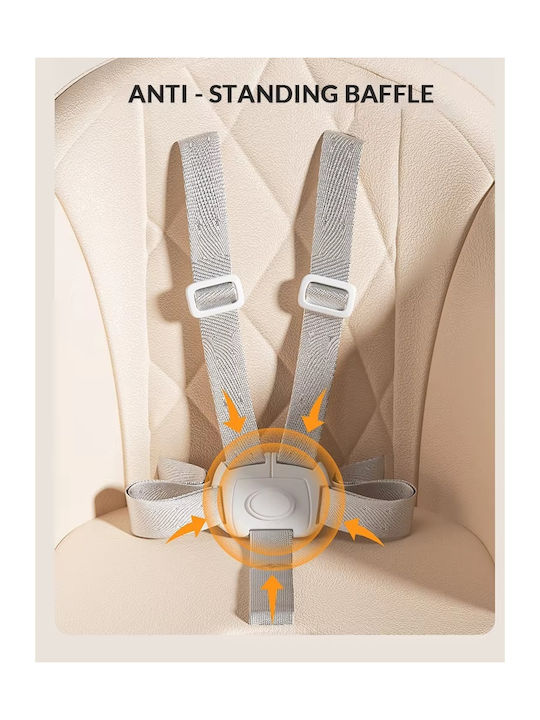 Little Mom Foldable Baby Highchair White