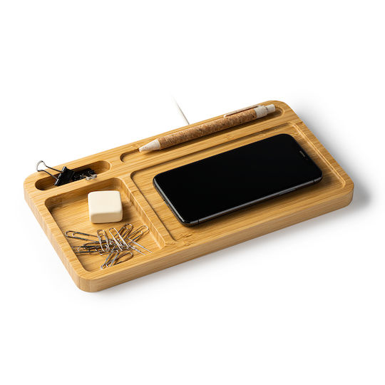 Ασύρματος Φορτιστής (Qi Pad) Καφέ (CORE BAMBOO)