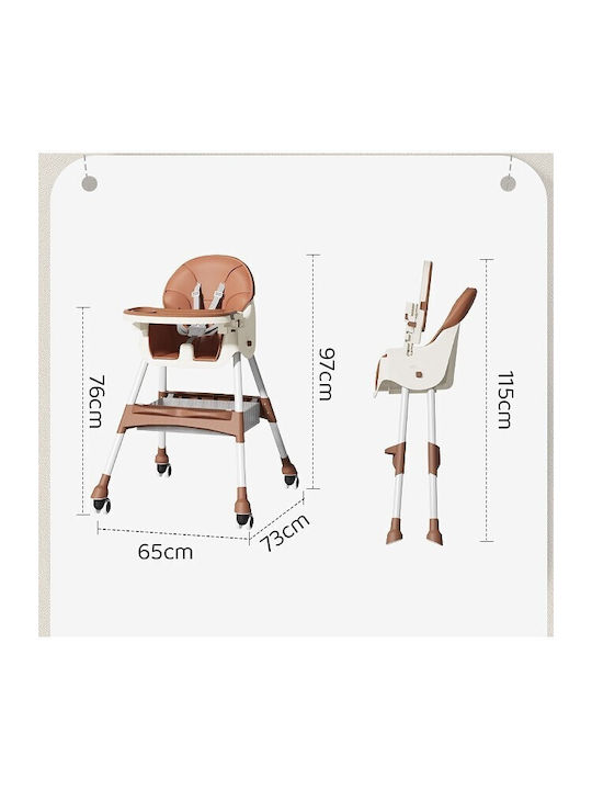Alista Home Klappbarer Baby Hochstuhl Braune Alista Home Klappbarer Baby Hochstuhl Braune