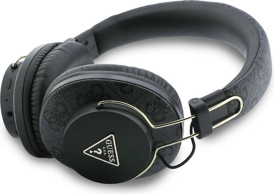 Guess Triangle Logo Ασύρματα / Ενσύρματα Over Ear Ακουστικά Μαύρα