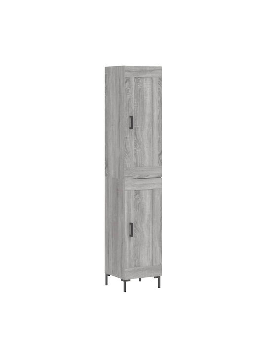 Dulapuri De Prezentare Pentru Sufragerie De Pardoseală Din Placă Din Lemn Agregat Gri 34x180cm