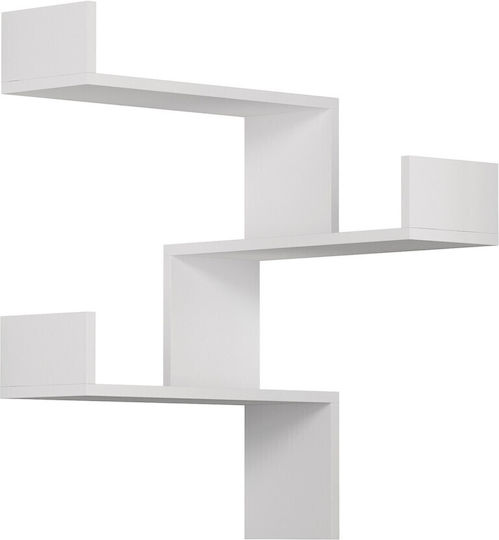 Corner Wall Shelf 90x90x60cm White