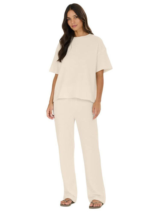 Damen T-Shirt Beige