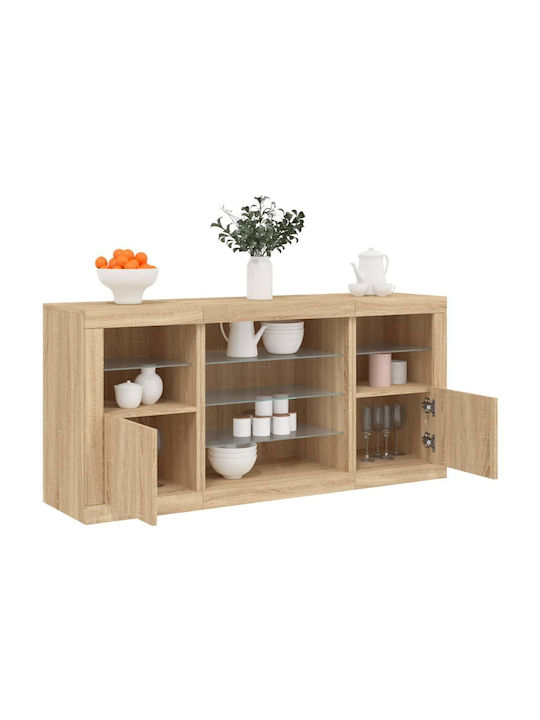 Bibliothek mit LED Coffee 142.5x37x67cm