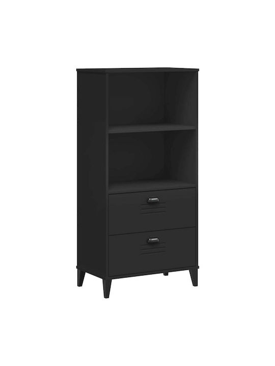 Black Bookcase 60x35x123 cm
