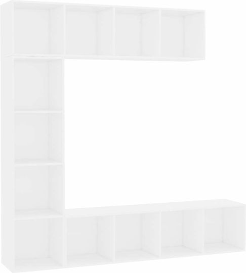 Bibliotecă Living Albă L180xL30xÎ180cm Bibliotecă Living Albă L180xL30xÎ180cm