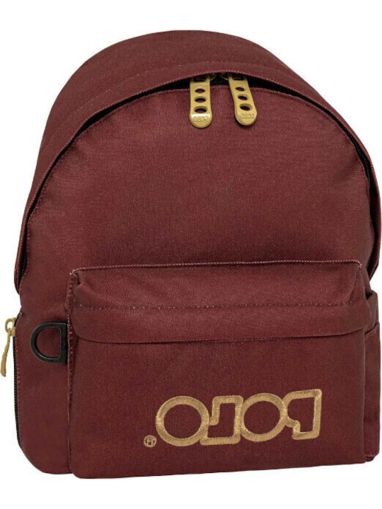 Polo Mini Σχολική Τσάντα Πλάτης Νηπιαγωγείου Μπορντό 7.5lt 2025