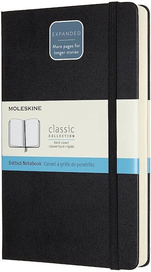 Moleskine Classic Collection Σημειωματάριο A5 Bullet με Τελείες με Λάστιχο Μαύρο