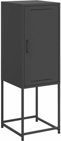 Living Room Display Cabinet Made of Metal Black 36x39x107cm