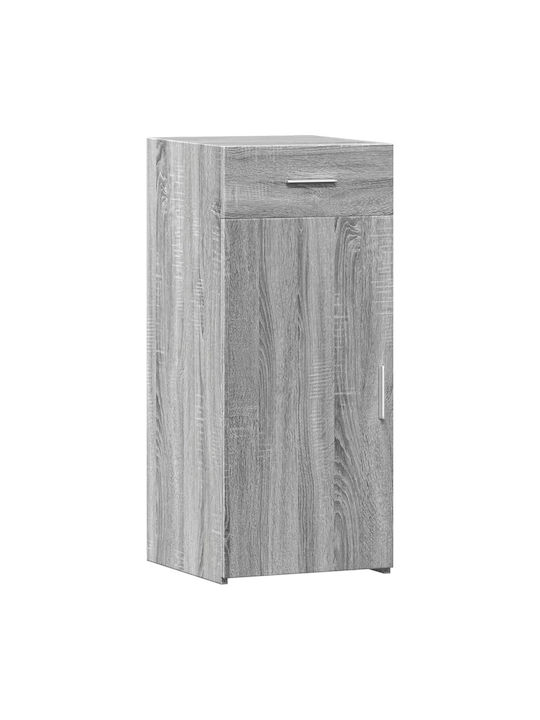 Living Room Display Cabinet Made of Particle Board Grey 40x42.5x93cm