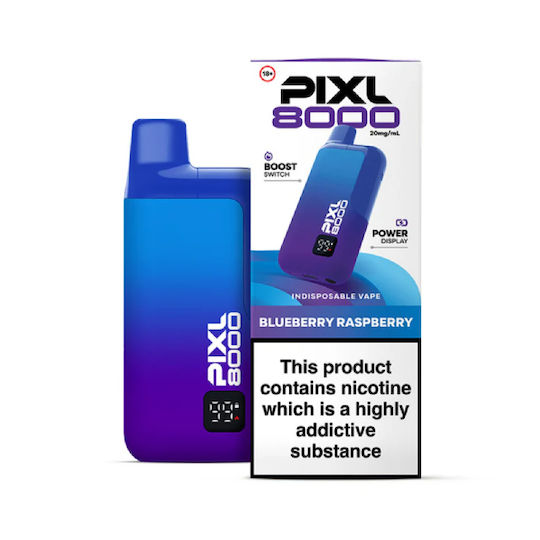Pixl Disposable Electronic Cigarette 8000 Puffs Blueberry Raspberry 2ml 20mg