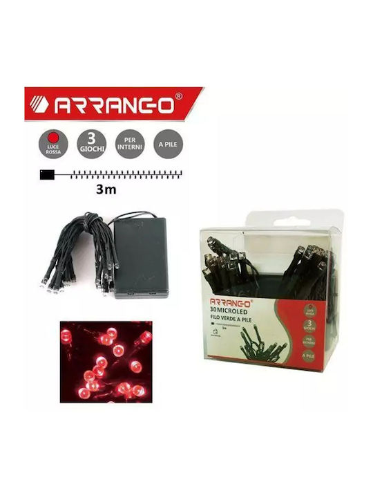 30 Lichterketten LED 3m. Rote in Zeichenfolge 1Stück