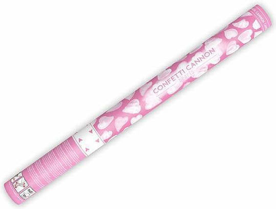 Kanone 40cm mit Weiß Konfetti in Form von Rosenblüte 1Stück