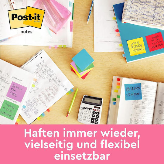 Post-it Autocolante Hârtii de Notițe în Cub 100 Foi Albastru 7.6x12.7buc