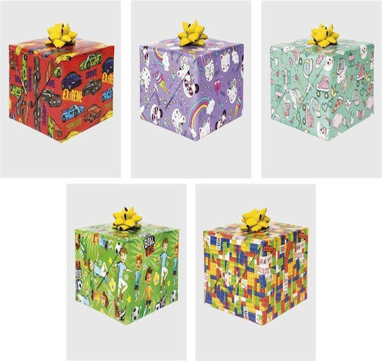 Pol-Mak Einwickelpapier für Geschenke Mehrfarbig 200cm. 50Stück