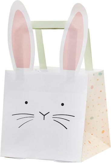 Ginger Ray Rabbit Paper Bag for Gift White 17.5x27x15cm. 5pcs