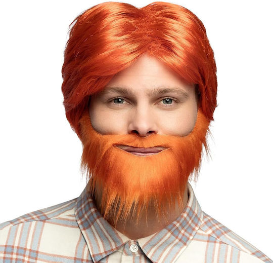 Karnevalsperücke Gerade Orange