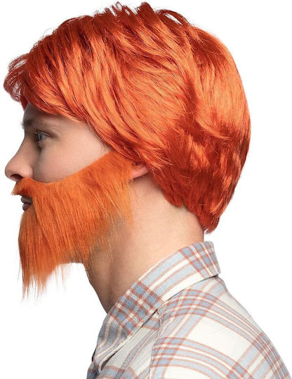 Karnevalsperücke Gerade Orange
