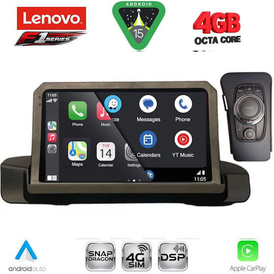 Lenovo Ηχοσύστημα Αυτοκινήτου για BMW Σειρά 3 2005-2012 (Bluetooth/USB/WiFi/GPS/Apple-Carplay/Android-Auto) με Οθόνη Αφής 9"