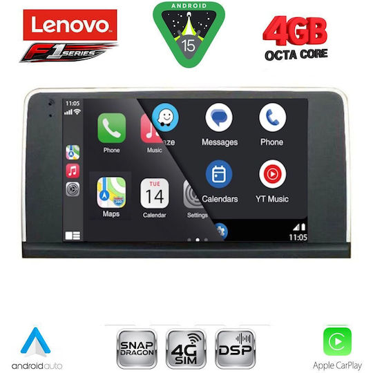 Lenovo Car Audio System for BMW Series 3 2012-2018 (Bluetooth/USB/WiFi/GPS/Apple CarPlay/Android Auto) with 9" Touch Screen