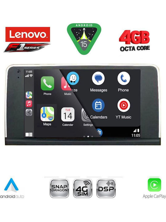 Lenovo Car Audio System for BMW X5 (E70) / X6 (E71) 2009-2013 (Bluetooth/USB/WiFi/GPS/Apple CarPlay/Android Auto) with 9" Touch Screen