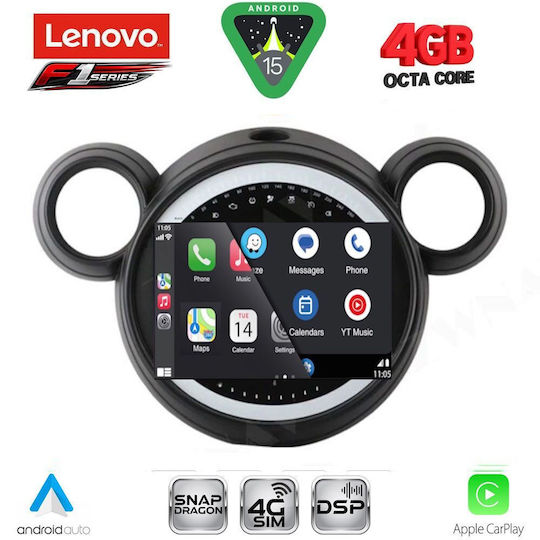 Lenovo Car Audio System for Mini Countryman Paceman 2010-2016 Bluetooth USB Wi-Fi GPS Apple CarPlay Android Auto with 9 Inch Touch Screen LENOVO SSQ 9065 CPA