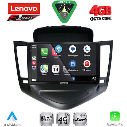 Lenovo Ηχοσύστημα Αυτοκινήτου για Chevrolet Cruze 2008-2012 (Bluetooth/USB/WiFi/GPS/Apple-Carplay/Android-Auto) με Οθόνη Αφής 9"