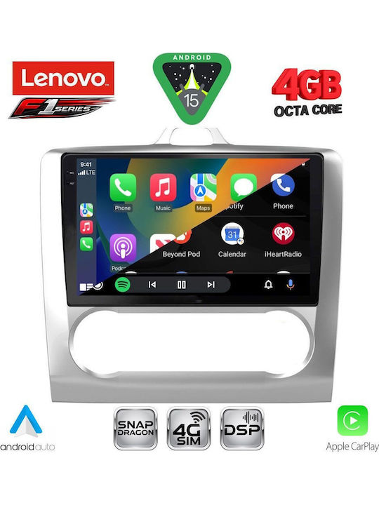 Lenovo Car Audio System for Ford Focus 2005-2012 with Clima (Bluetooth/USB/WiFi/GPS/Apple CarPlay/Android Auto) with 9" Touch Screen