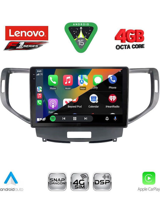 Lenovo Car Audio System for Honda Accord 2008-2013 Bluetooth USB WiFi GPS Apple CarPlay Android Auto with 9" Touch Screen