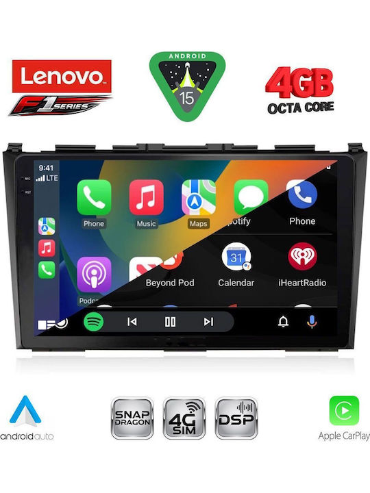 Lenovo Car Audio System for Honda CR-V 2006-2012 Bluetooth USB WiFi GPS Apple CarPlay Android Auto with 9" Touch Screen