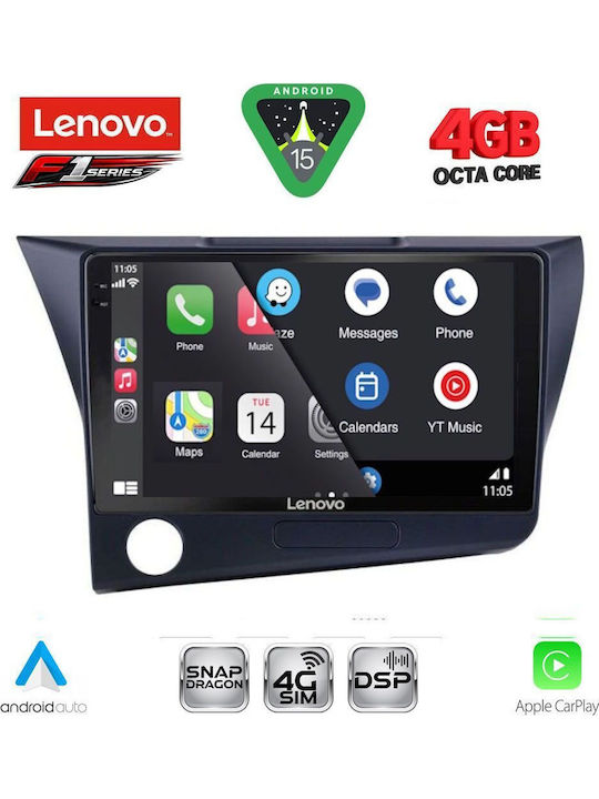 Lenovo Car Audio System for Honda CR-Z 2010-2016 Bluetooth USB WiFi GPS Apple CarPlay Android Auto with 9" Touch Screen