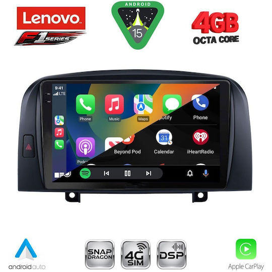 Lenovo Car Audio System for Hyundai Sonata 2006-2009 Bluetooth USB WiFi GPS Apple CarPlay Android Auto with 9" Touch Screen