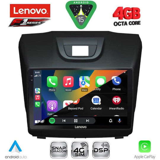 Lenovo Ηχοσύστημα Αυτοκινήτου Isuzu D-Max 2012-2020 (Bluetooth/USB/WiFi/GPS/Apple-Carplay/Android-Auto) με Οθόνη Αφής 9"