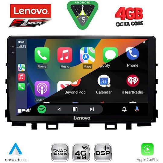 Lenovo Car Audio System for Kia Rio / Stonic 2018 (Bluetooth/USB/WiFi/GPS/Apple CarPlay/Android Auto) with 9" Touch Screen