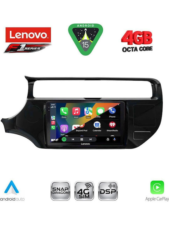 Lenovo Car Audio System for Kia Rio 2015-2018 Bluetooth USB WiFi GPS Apple CarPlay Android Auto with 9" Touch Screen