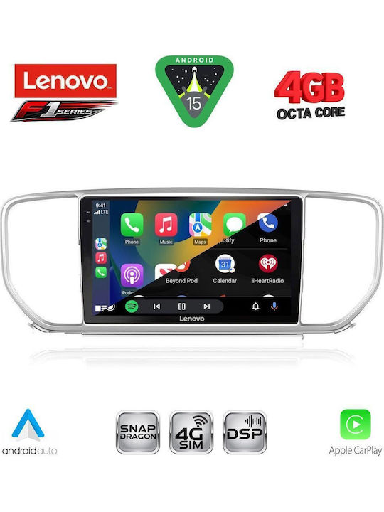 Lenovo Car Audio System for Kia Sportage 2018-2021 Bluetooth USB WiFi GPS Apple CarPlay Android Auto with 9" Touch Screen