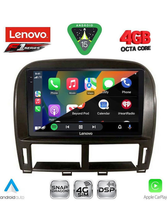 Lenovo Car Audio System for Jaguar XF Lexus LS 2000-2006 Bluetooth USB WiFi GPS Apple CarPlay Android Auto with 9" Touch Screen
