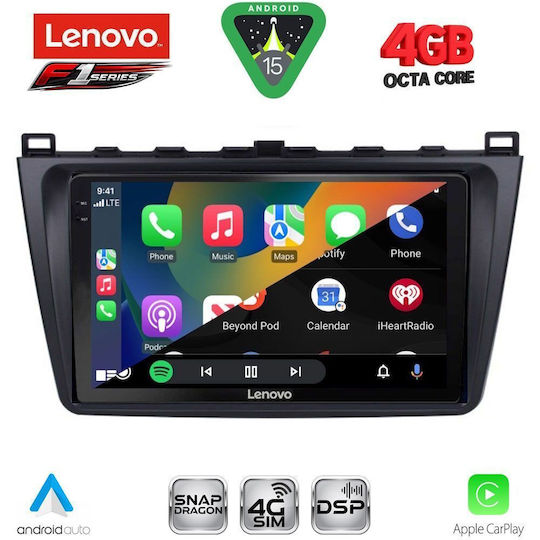 Lenovo Car Audio System for Mazda 6 2008-2012 Bluetooth USB WiFi GPS Apple CarPlay Android Auto with 9" Touch Screen